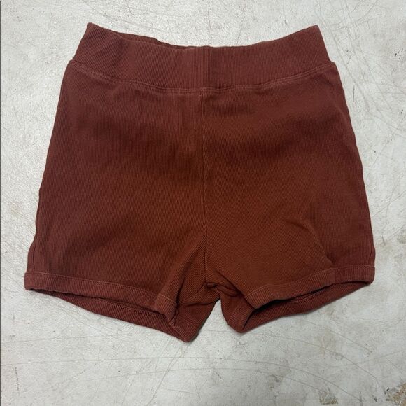 Zara Pants - Zara High Waist Rust Shorts Size Medium Mini Shorts Ribbed